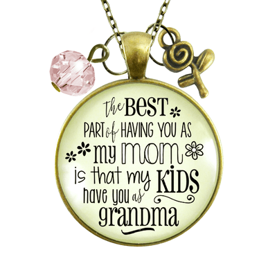 Gutsy Goodness Grandma Necklace Best Part You as Mom Kids Jewelry Gift Daughter - Gutsy Goodness Handmade Jewelry;Grandma Necklace Best Part You As Mom Kids Jewelry Gift Daughter - Gutsy Goodness Handmade Jewelry Gifts
