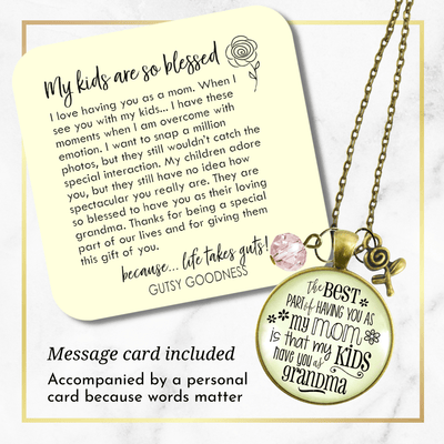 Gutsy Goodness Grandma Necklace Best Part You as Mom Kids Jewelry Gift Daughter - Gutsy Goodness Handmade Jewelry;Grandma Necklace Best Part You As Mom Kids Jewelry Gift Daughter - Gutsy Goodness Handmade Jewelry Gifts