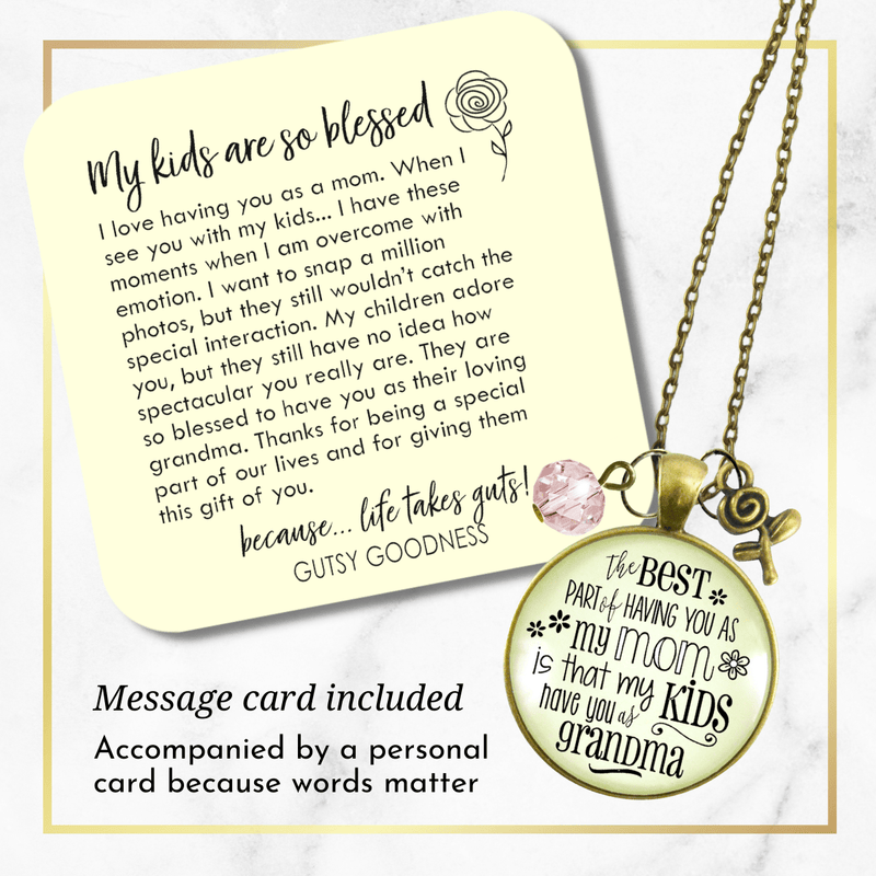 Gutsy Goodness Grandma Necklace Best Part You as Mom Kids Jewelry Gift Daughter - Gutsy Goodness Handmade Jewelry;Grandma Necklace Best Part You As Mom Kids Jewelry Gift Daughter - Gutsy Goodness Handmade Jewelry Gifts