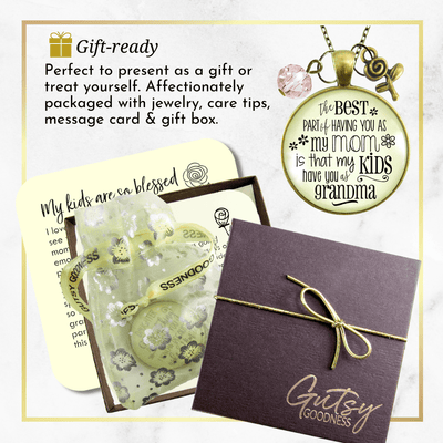Gutsy Goodness Grandma Necklace Best Part You as Mom Kids Jewelry Gift Daughter - Gutsy Goodness Handmade Jewelry;Grandma Necklace Best Part You As Mom Kids Jewelry Gift Daughter - Gutsy Goodness Handmade Jewelry Gifts