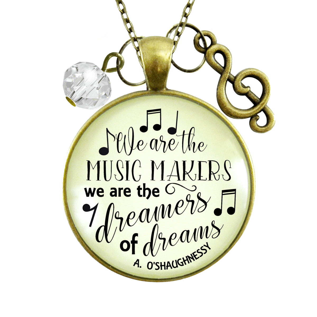 Gutsy Goodness Musician Necklace We are Music Makers Teacher Jewelry G Clef Charm - Gutsy Goodness Handmade Jewelry;Musician Necklace We Are Music Makers Teacher Jewelry G Clef Charm - Gutsy Goodness Handmade Jewelry Gifts
