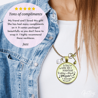 Gutsy Goodness Music Note Necklace To Play Wrong Note Beethoven Quote Teacher Gift - Gutsy Goodness Handmade Jewelry;Music Note Necklace To Play Wrong Note Beethoven Quote Teacher Gift - Gutsy Goodness Handmade Jewelry Gifts