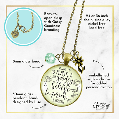 Gutsy Goodness Love to Garden Necklace To Plant a Garden Believe in Tomorrow Gift Jewelry - Gutsy Goodness;Love To Garden Necklace To Plant A Garden Believe In Tomorrow Gift Jewelry - Gutsy Goodness Handmade Jewelry Gifts
