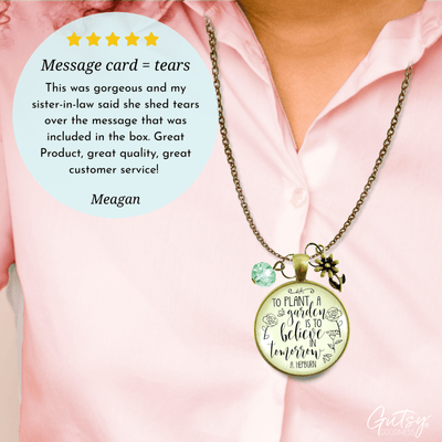 Gutsy Goodness Love to Garden Necklace To Plant a Garden Believe in Tomorrow Gift Jewelry - Gutsy Goodness;Love To Garden Necklace To Plant A Garden Believe In Tomorrow Gift Jewelry - Gutsy Goodness Handmade Jewelry Gifts
