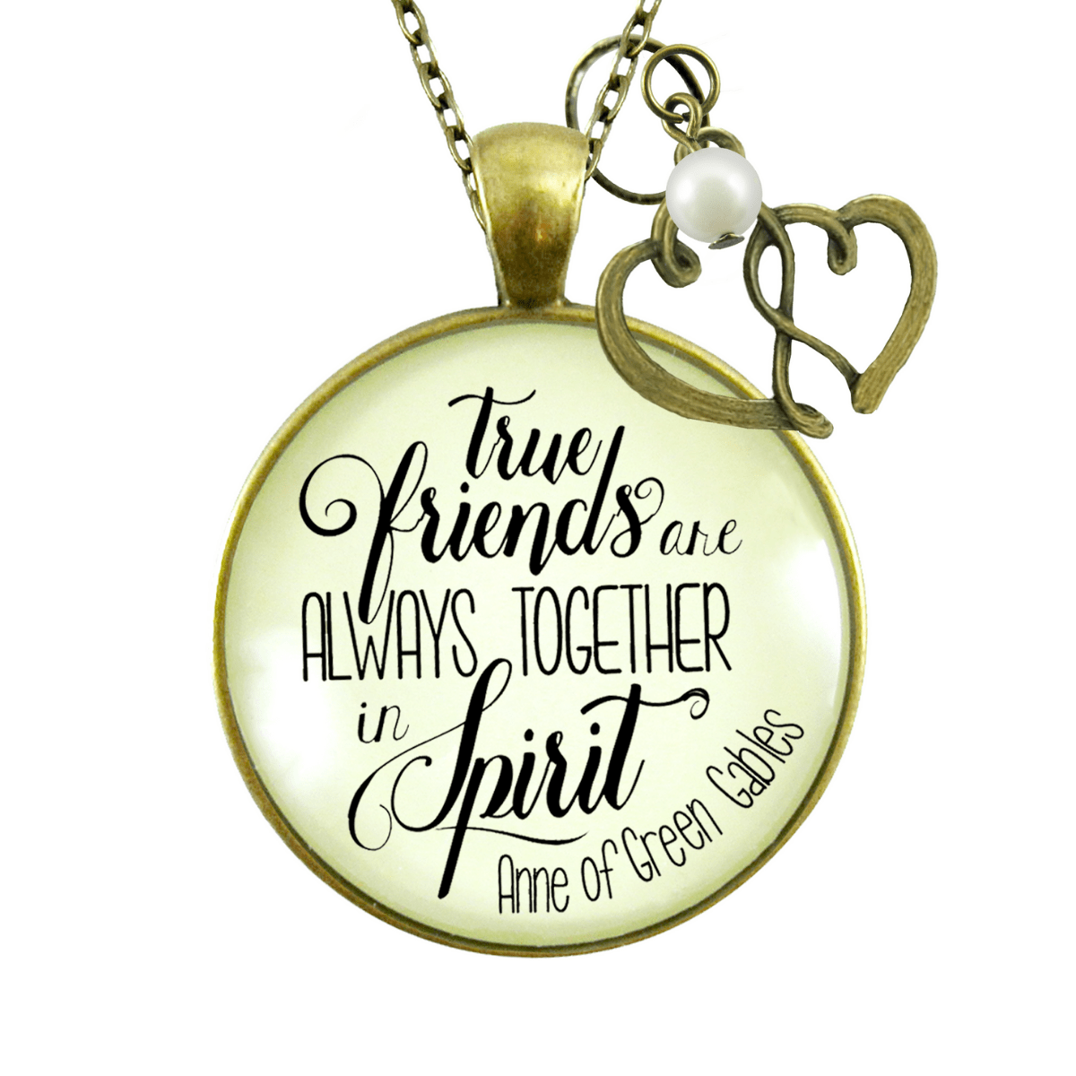 Gutsy Goodness True Friends are Always Together Necklace BFF Literature Quote - Gutsy Goodness Handmade Jewelry;True Friends Are Always Together Necklace Bff Literature Quote - Gutsy Goodness Handmade Jewelry Gifts