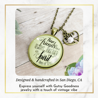 Gutsy Goodness True Friends are Always Together Necklace BFF Literature Quote - Gutsy Goodness Handmade Jewelry;True Friends Are Always Together Necklace Bff Literature Quote - Gutsy Goodness Handmade Jewelry Gifts