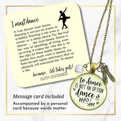 Gutsy Goodness Dancing Necklace Dance is Who I Am Ballet Slipper Dancer Quote Gift - Gutsy Goodness Handmade Jewelry;Dancing Necklace Dance Is Who I Am Ballet Slipper Dancer Quote Gift - Gutsy Goodness Handmade Jewelry Gifts
