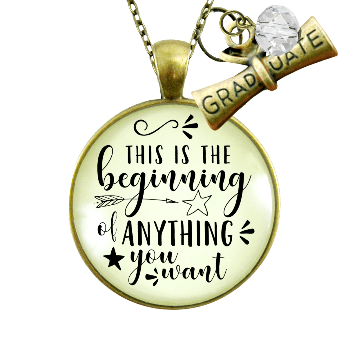 Gutsy Goodness Graduation Necklace The Beginning Of Anything Diploma Jewelry - Gutsy Goodness Handmade Jewelry;Graduation Necklace The Beginning Of Anything Diploma Jewelry - Gutsy Goodness Handmade Jewelry Gifts