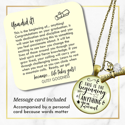 Gutsy Goodness Graduation Necklace The Beginning Of Anything Diploma Jewelry - Gutsy Goodness Handmade Jewelry;Graduation Necklace The Beginning Of Anything Diploma Jewelry - Gutsy Goodness Handmade Jewelry Gifts