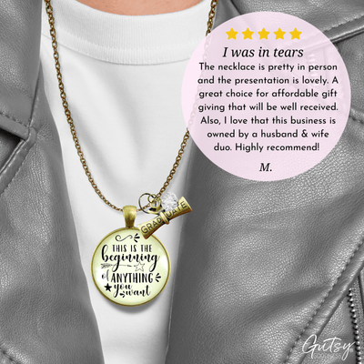 Gutsy Goodness Graduation Necklace The Beginning Of Anything Diploma Jewelry - Gutsy Goodness Handmade Jewelry;Graduation Necklace The Beginning Of Anything Diploma Jewelry - Gutsy Goodness Handmade Jewelry Gifts