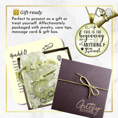 Gutsy Goodness Graduation Necklace The Beginning Of Anything Diploma Jewelry - Gutsy Goodness Handmade Jewelry;Graduation Necklace The Beginning Of Anything Diploma Jewelry - Gutsy Goodness Handmade Jewelry Gifts