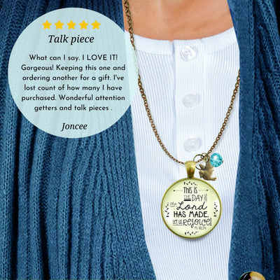 Gutsy Goodness This is the Day Necklace Lord Made Christian Quote Faith Jewelry - Gutsy Goodness;This Is The Day Necklace Lord Made Christian Quote Faith Jewelry - Gutsy Goodness Handmade Jewelry Gifts