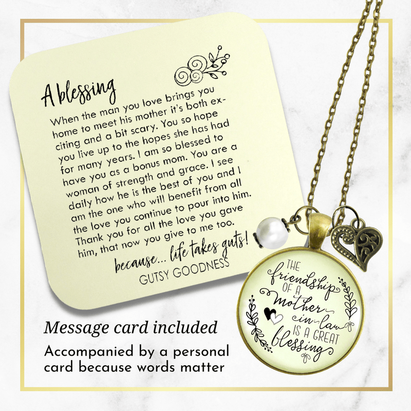 Gutsy Goodness Mother In Law Necklace Friendship Blessing Gift Meanful New Mom Wedding Jewelry - Gutsy Goodness Handmade Jewelry;Mother In Law Necklace Friendship Blessing Gift Meanful New Mom Wedding Jewelry - Gutsy Goodness Handmade Jewelry Gifts