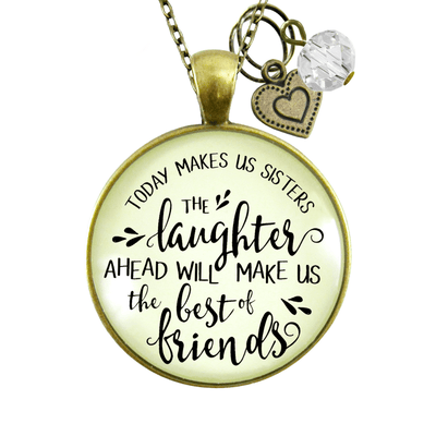Gutsy Goodness Sister in Law Necklace Today Makes Us Sisters Wedding Day Gift - Gutsy Goodness;Sister In Law Necklace Today Makes Us Sisters Wedding Day Gift - Gutsy Goodness Handmade Jewelry Gifts