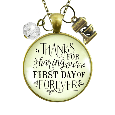 Gutsy Goodness Wedding Cake Baker Gift Necklace Thanks for Sharing Our Day Charm - Gutsy Goodness Handmade Jewelry;Wedding Cake Baker Gift Necklace Thanks For Sharing Our Day Charm - Gutsy Goodness Handmade Jewelry Gifts