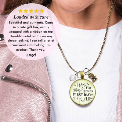 Gutsy Goodness Wedding Cake Baker Gift Necklace Thanks for Sharing Our Day Charm - Gutsy Goodness Handmade Jewelry;Wedding Cake Baker Gift Necklace Thanks For Sharing Our Day Charm - Gutsy Goodness Handmade Jewelry Gifts