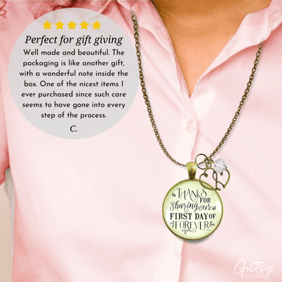 Gutsy Goodness Wedding Officiant Gift Necklace Thanks for Sharing Day Heart Charm - Gutsy Goodness Handmade Jewelry;Wedding Officiant Gift Necklace Thanks For Sharing Day Heart Charm - Gutsy Goodness Handmade Jewelry Gifts