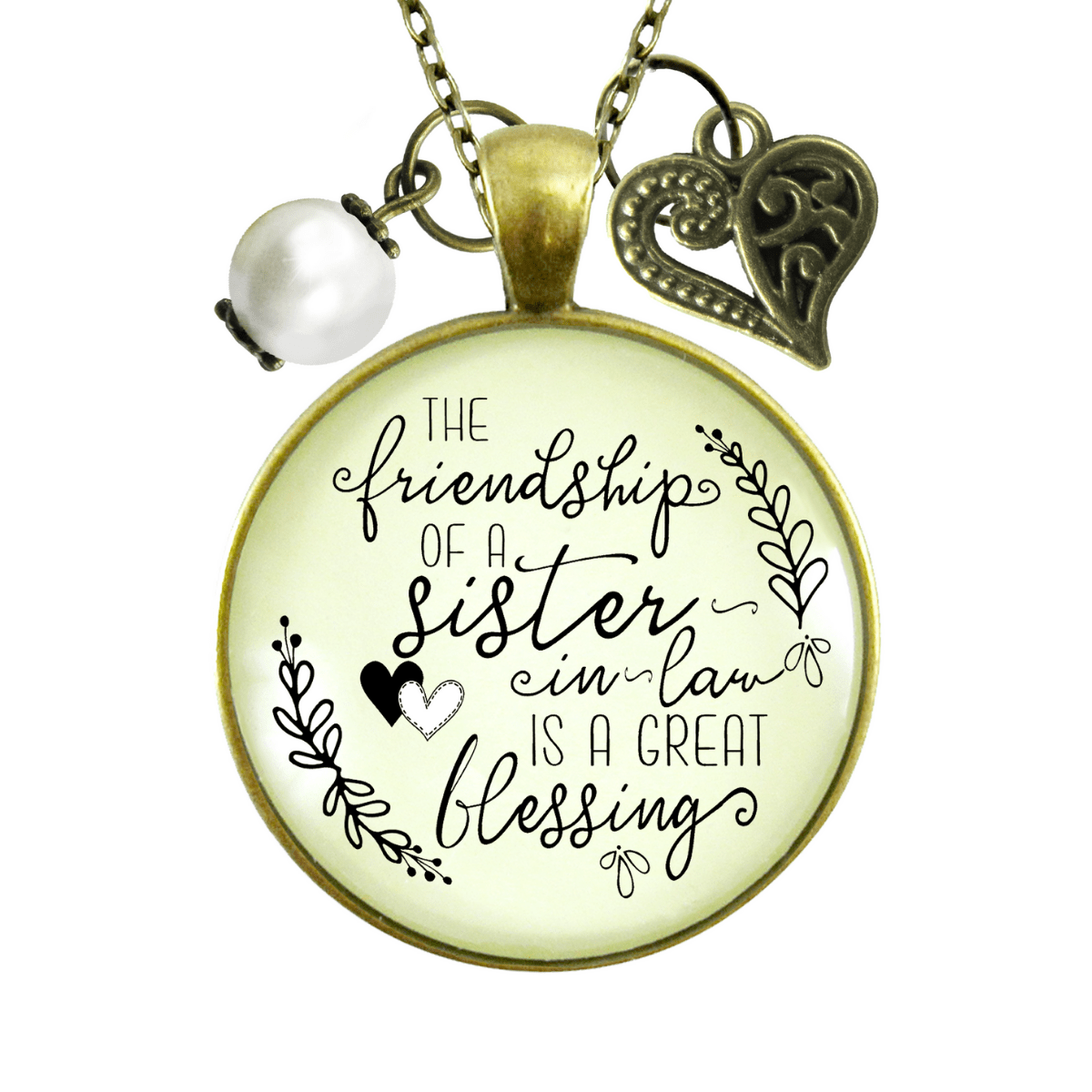 Sister in Law Necklace Friendship Blessing Gift Wedding Jewelry - Gutsy Goodness
