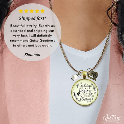 Sister in Law Necklace Friendship Blessing Gift Wedding Jewelry - Gutsy Goodness