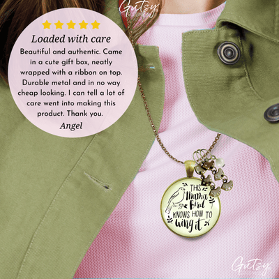 Gutsy Goodness Mama Bird Necklace 6 Kids Wings It Baby Bird Charm Gift Mom Jewelry - 24" - 24" - Gutsy Goodness;Mama Bird Necklace 6 Kids Wings It Baby Bird Charm Gift Mom Jewelry - 24&Quot; - 24&Quot; - 24&Quot; - Gutsy Goodness Handmade Jewelry Gifts