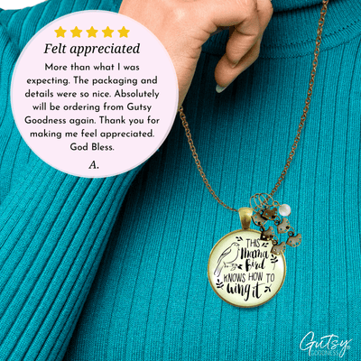 Gutsy Goodness Mama Bird Necklace 6 Kids Wings It Baby Bird Charm Gift Mom Jewelry - 24" - 24" - Gutsy Goodness;Mama Bird Necklace 6 Kids Wings It Baby Bird Charm Gift Mom Jewelry - 24&Quot; - 24&Quot; - 24&Quot; - Gutsy Goodness Handmade Jewelry Gifts