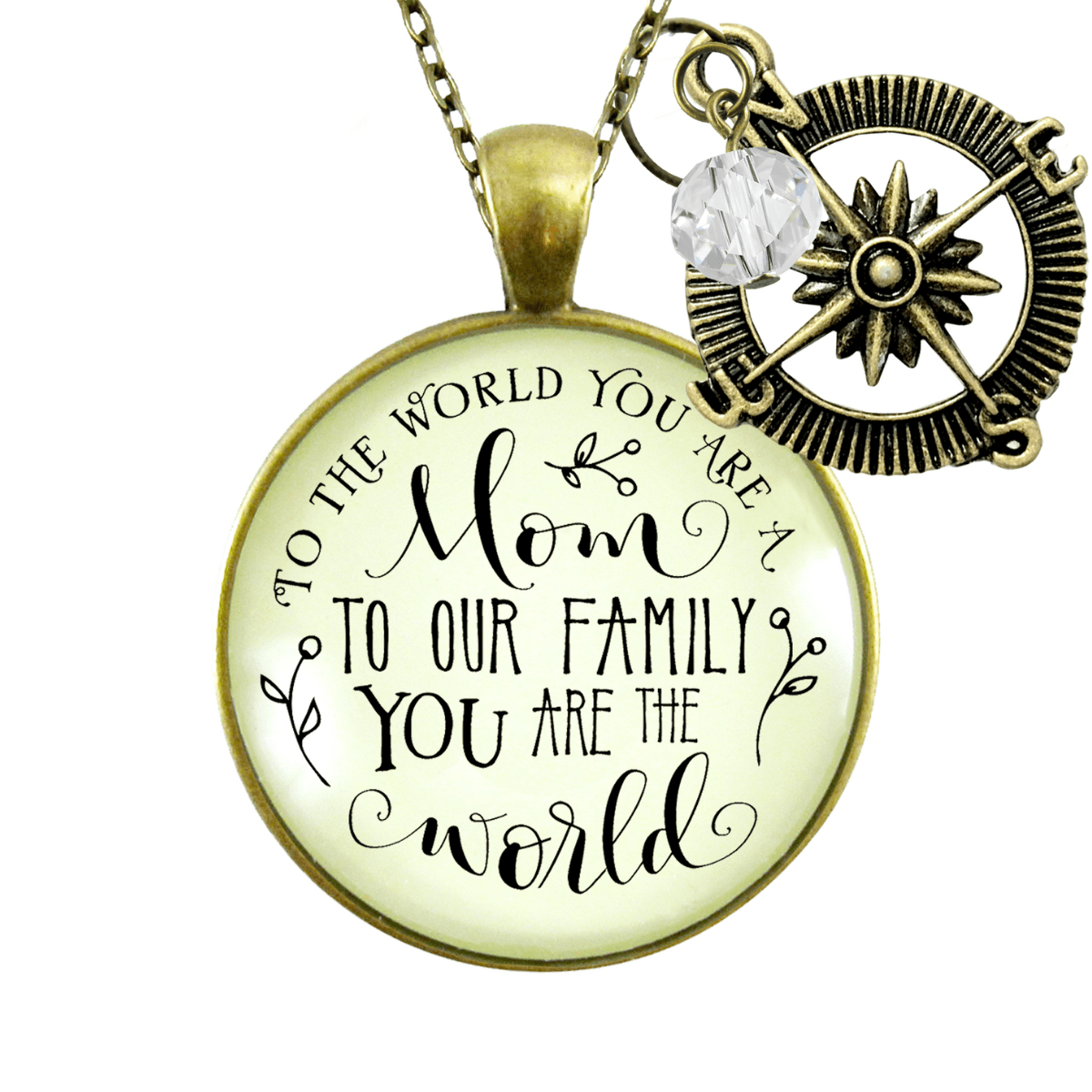 Gutsy Goodness Best Mom Necklace To the World You are Family Loves Gift Jewelry - Gutsy Goodness;Best Mom Necklace To The World You Are Family Loves Gift Jewelry - Gutsy Goodness Handmade Jewelry Gifts