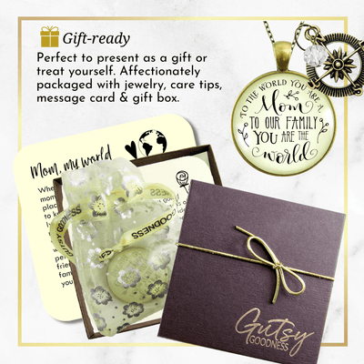 Gutsy Goodness Best Mom Necklace To the World You are Family Loves Gift Jewelry - Gutsy Goodness;Best Mom Necklace To The World You Are Family Loves Gift Jewelry - Gutsy Goodness Handmade Jewelry Gifts
