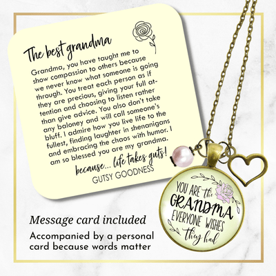 Gutsy Goodness Grandma Necklace You Are The Grandma Everyone Wishes For Gift Jewelry - Gutsy Goodness Handmade Jewelry;Grandma Necklace You Are The Grandma Everyone Wishes For Gift Jewelry - Gutsy Goodness Handmade Jewelry Gifts