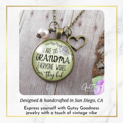 Gutsy Goodness Grandma Necklace You Are The Grandma Everyone Wishes For Gift Jewelry - Gutsy Goodness Handmade Jewelry;Grandma Necklace You Are The Grandma Everyone Wishes For Gift Jewelry - Gutsy Goodness Handmade Jewelry Gifts