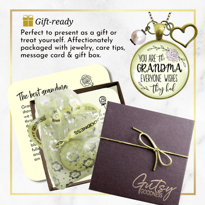 Gutsy Goodness Grandma Necklace You Are The Grandma Everyone Wishes For Gift Jewelry - Gutsy Goodness Handmade Jewelry;Grandma Necklace You Are The Grandma Everyone Wishes For Gift Jewelry - Gutsy Goodness Handmade Jewelry Gifts