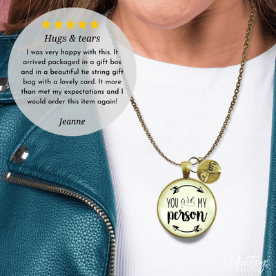 Gutsy Goodness You are My Person Necklace BFF Quote Meaningful Pinky Promise Gift - Gutsy Goodness Handmade Jewelry;You Are My Person Necklace Bff Quote Meaningful Pinky Promise Gift - Gutsy Goodness Handmade Jewelry Gifts