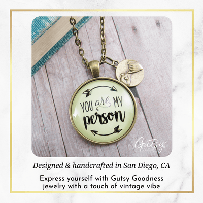 Gutsy Goodness You are My Person Necklace BFF Quote Meaningful Pinky Promise Gift - Gutsy Goodness Handmade Jewelry;You Are My Person Necklace Bff Quote Meaningful Pinky Promise Gift - Gutsy Goodness Handmade Jewelry Gifts