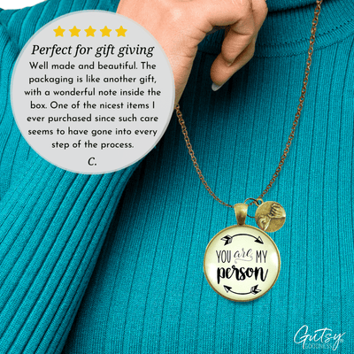 Gutsy Goodness You are My Person Necklace BFF Quote Meaningful Pinky Promise Gift - Gutsy Goodness Handmade Jewelry;You Are My Person Necklace Bff Quote Meaningful Pinky Promise Gift - Gutsy Goodness Handmade Jewelry Gifts