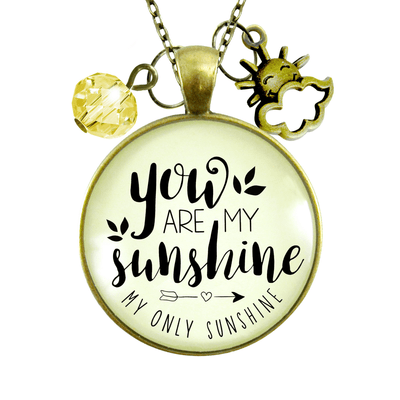 Gutsy Goodness You are My Sunshine Necklace Friendship Jewelry Inspired Sun Charm - Gutsy Goodness Handmade Jewelry;You Are My Sunshine Necklace Friendship Jewelry Inspired Sun Charm - Gutsy Goodness Handmade Jewelry Gifts