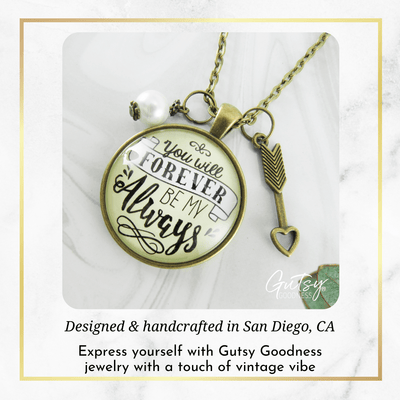Gutsy Goodness You Will Forever be My Always Love Necklace for Girlfriend Wife Gift - Gutsy Goodness;You Will Forever Be My Always Love Necklace For Girlfriend Wife Gift - Gutsy Goodness Handmade Jewelry Gifts
