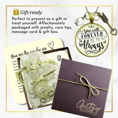 Gutsy Goodness You Will Forever be My Always Love Necklace for Girlfriend Wife Gift - Gutsy Goodness;You Will Forever Be My Always Love Necklace For Girlfriend Wife Gift - Gutsy Goodness Handmade Jewelry Gifts