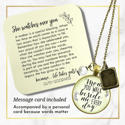 Gutsy Goodness Mom Remembrance Necklace You Walk Photo Frame Memorial Gift - Gutsy Goodness Handmade Jewelry;Mom Remembrance Necklace You Walk Photo Frame Memorial Gift - Gutsy Goodness Handmade Jewelry Gifts