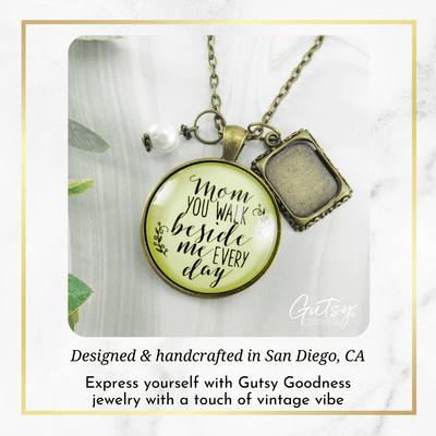 Gutsy Goodness Mom Remembrance Necklace You Walk Photo Frame Memorial Gift - Gutsy Goodness Handmade Jewelry;Mom Remembrance Necklace You Walk Photo Frame Memorial Gift - Gutsy Goodness Handmade Jewelry Gifts