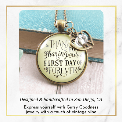 Gutsy Goodness Wedding Coordinator Gift Necklace Thanks for Sharing Our Day Jewelry - Gutsy Goodness Handmade Jewelry;Wedding Coordinator Gift Necklace Thanks For Sharing Our Day Jewelry - Gutsy Goodness Handmade Jewelry Gifts