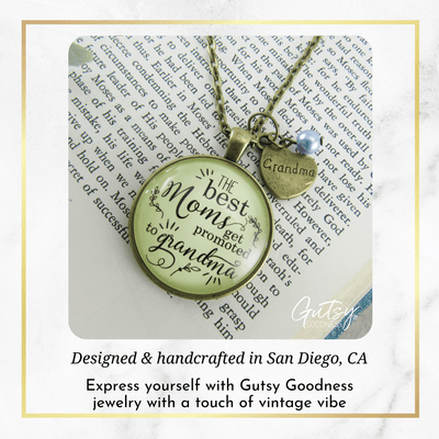 Gutsy Goodness Pregnancy Announcement Best Grandma Gender Reveal Necklace Gift Blue - Gutsy Goodness;Pregnancy Announcement Best Grandma Gender Reveal Necklace Gift Blue - Gutsy Goodness Handmade Jewelry Gifts