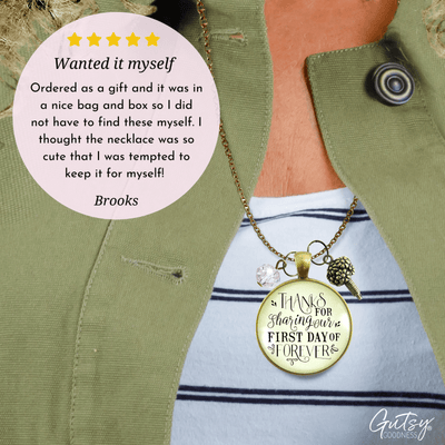 Gutsy Goodness Wedding Florist Gift Necklace Thanks for Sharing Our Day from Bride - Gutsy Goodness Handmade Jewelry;Wedding Florist Gift Necklace Thanks For Sharing Our Day From Bride - Gutsy Goodness Handmade Jewelry Gifts