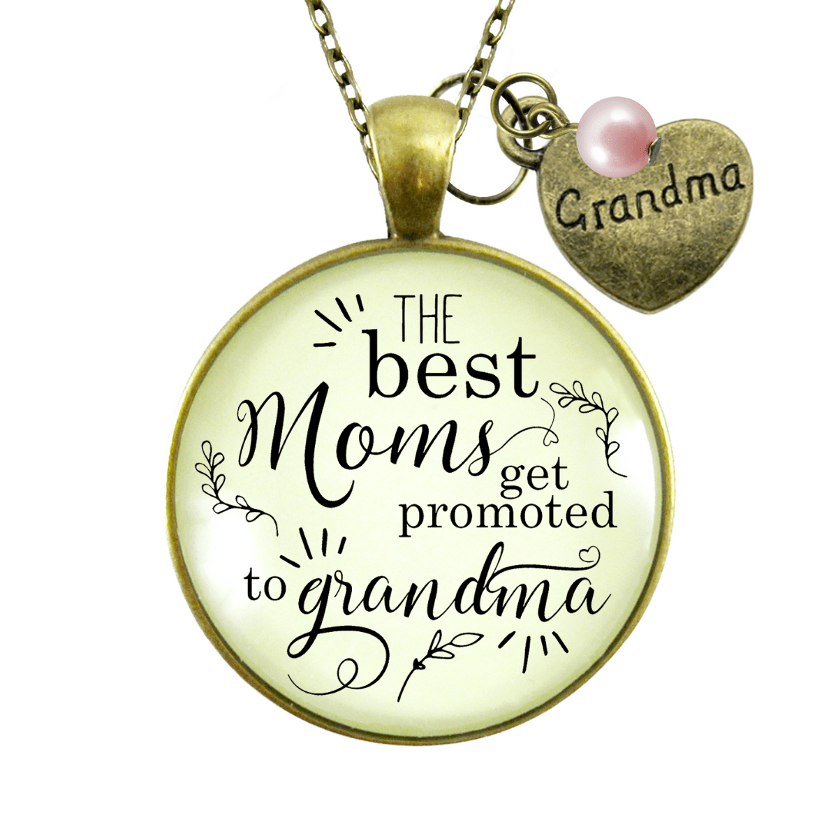 Gutsy Goodness Pregnancy Announcement Best Grandma Gender Reveal Necklace Gift Pink - Gutsy Goodness;Pregnancy Announcement Best Grandma Gender Reveal Necklace Gift Pink - Gutsy Goodness Handmade Jewelry Gifts