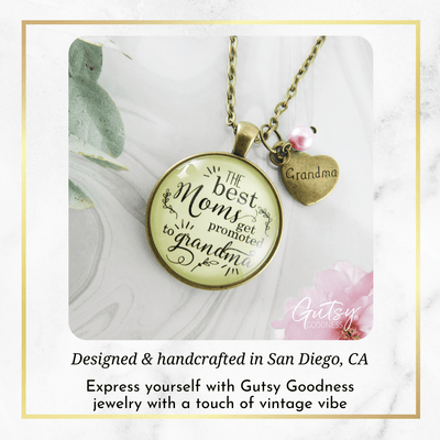 Gutsy Goodness Pregnancy Announcement Best Grandma Gender Reveal Necklace Gift Pink - Gutsy Goodness;Pregnancy Announcement Best Grandma Gender Reveal Necklace Gift Pink - Gutsy Goodness Handmade Jewelry Gifts