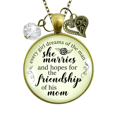 To Mother In Law Necklace Dream Friendship From Daughter In Law Wedding Day Gift  Necklace - Gutsy Goodness Handmade Jewelry