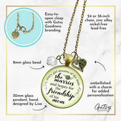 To Mother In Law Necklace Dream Friendship From Daughter In Law Wedding Day Gift  Necklace - Gutsy Goodness Handmade Jewelry