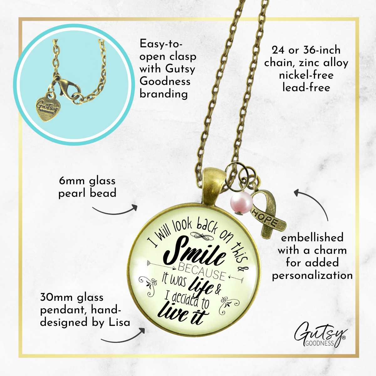 Breast Cancer Survivor gift, celebration pendant with chain. – You Name it