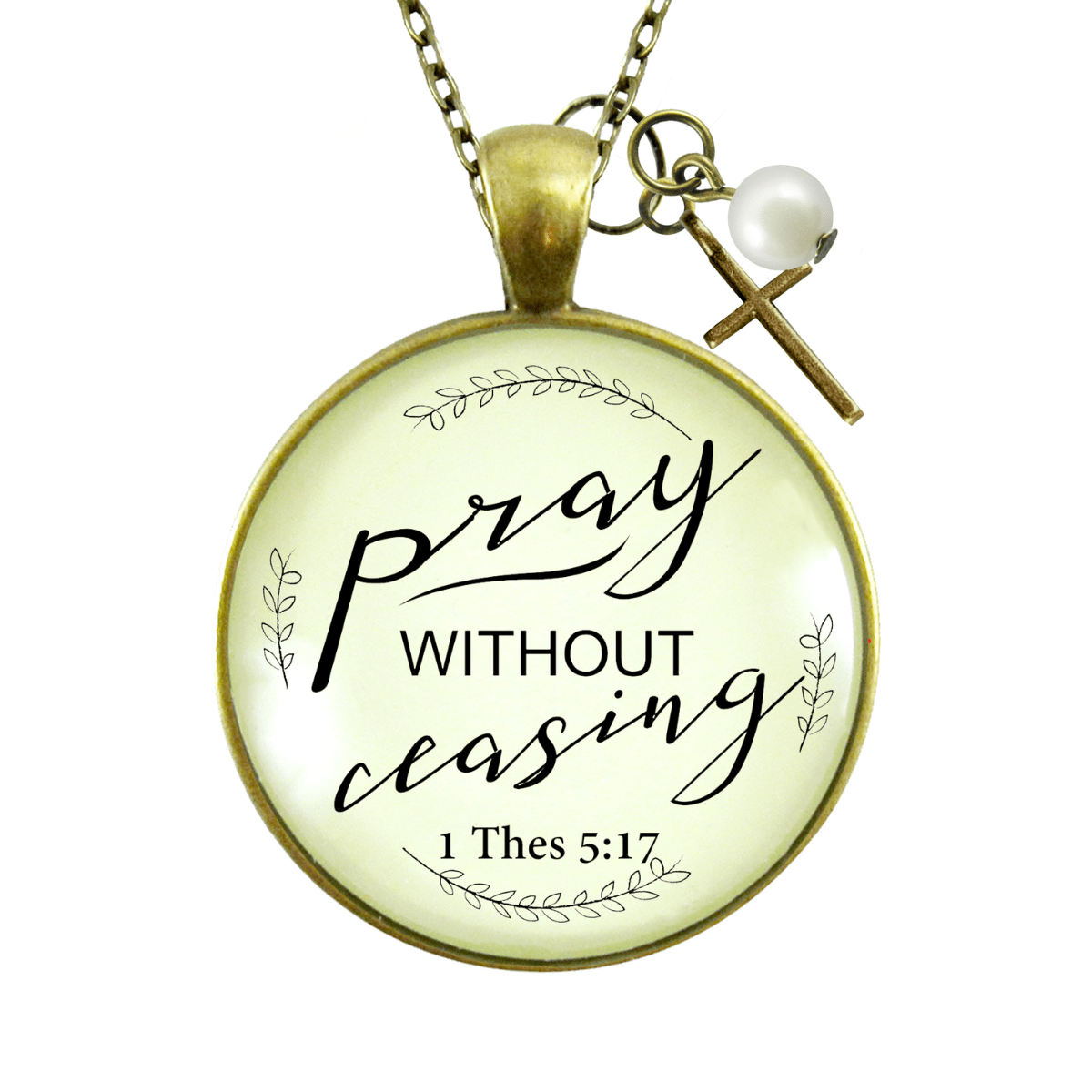 Gutsy Goodness Pray Without Ceasing Faith Prayer Cross Necklace Christian Jewelry - Gutsy Goodness;Pray Without Ceasing Faith Prayer Cross Necklace Christian Jewelry - Gutsy Goodness Handmade Jewelry Gifts