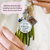 Wedding Bouquet Memorial Charm You'd Be Here Heaven Silvertone White Blue Bead Jewel - Gutsy Goodness Handmade Jewelry Gifts