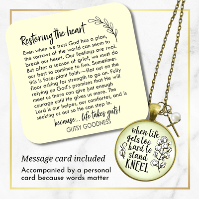 Gutsy Goodness Faith Necklace When Life Gets Hard Stand Kneel Country Cross Jewelry - Gutsy Goodness;Faith Necklace When Life Gets Hard Stand Kneel Country Cross Jewelry - Gutsy Goodness Handmade Jewelry Gifts