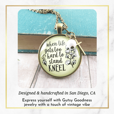 Gutsy Goodness Faith Necklace When Life Gets Hard Stand Kneel Country Cross Jewelry - Gutsy Goodness;Faith Necklace When Life Gets Hard Stand Kneel Country Cross Jewelry - Gutsy Goodness Handmade Jewelry Gifts